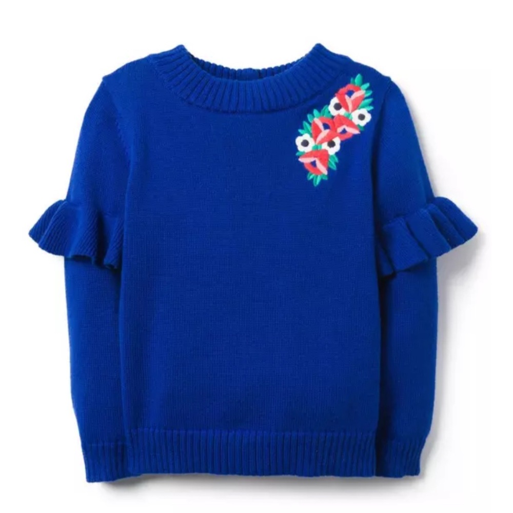 New Janie and Jack embroidered Ruffle Sweater